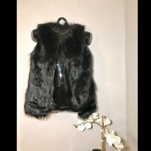 Black fur vest